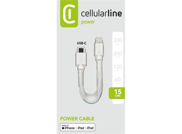Usb Cable 15Cm Usb-C To Apple White For lading av light / ype c enheter