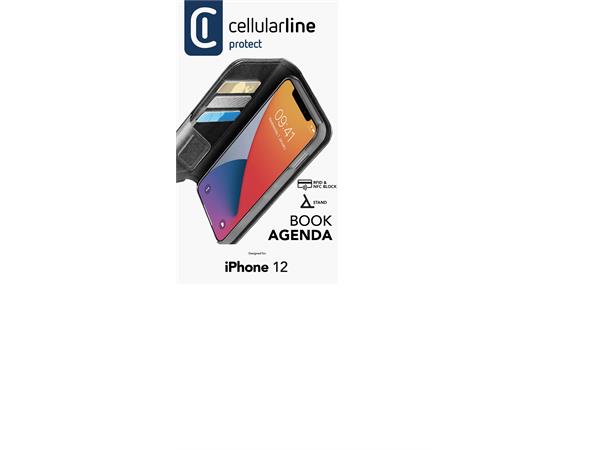 Book Agenda Case Iphone 12 Mini, Black