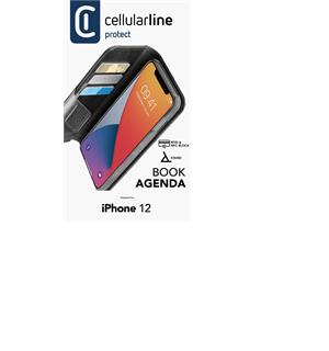 Book Agenda Case Iphone 12 Mini, Black 