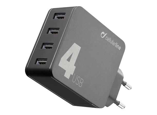 Multipower 4 220V-lader med fire USB-porter, 42W
