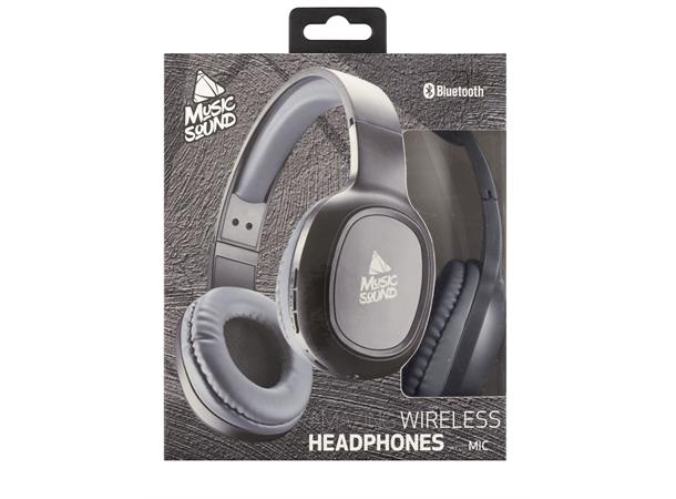 Musicsound Wireless Headphones, black Hodetelefoner med blåtann
