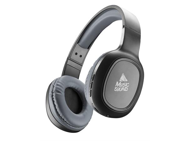 Musicsound Wireless Headphones, black Hodetelefoner med blåtann