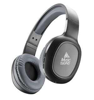 Musicsound Wireless Headphones, black Hodetelefoner med blåtann 