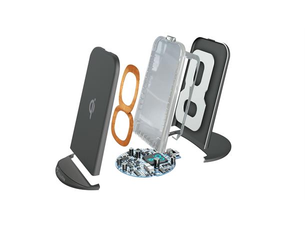 Wireless Fast Charger Stand - 10W output Trådløs lader til mobiltelefon