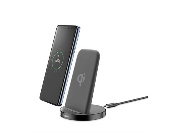 Wireless Fast Charger Stand - 10W output Trådløs lader til mobiltelefon