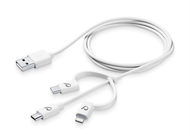 USB Data Cable Triple Lightning/Type-C & Micro USB