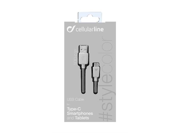 Usb data cable type-c white For lading og synkr. avtype c enhet.