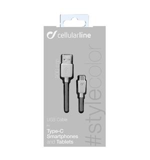 Usb data cable type-c white For lading og synkr. avtype c enhet. 