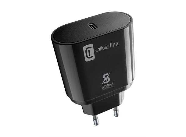 USB-C Charger kit 25W Samsung Black 220 V USB-C til USB-C, 25W