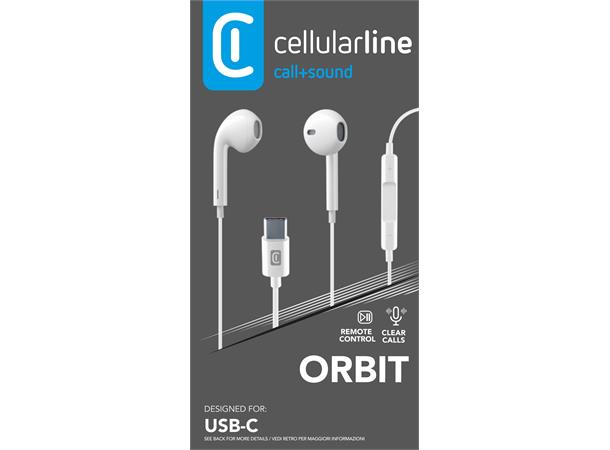 Orbit - Type-C Earphones Capsule White Stereo capsule headset with microphone a