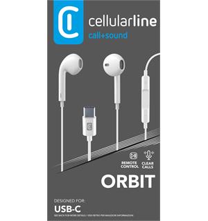 Orbit - Type-C Earphones Capsule White Stereo capsule headset with microphone a 