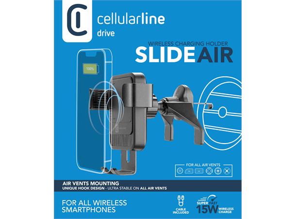 SLIDE AIR wireless gravity Trådløs lader/holder til telefon i bil