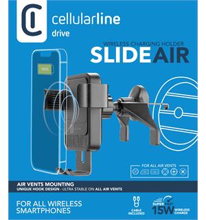 SLIDE AIR wireless gravity Trådløs lader/holder til telefon i bil 