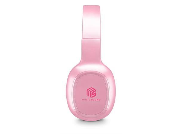 Musicsound Wireless Headphones, Pink Hodetelefoner med blåtann