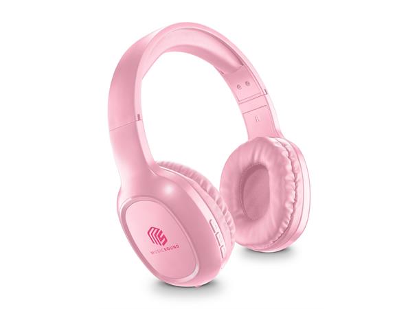 Musicsound Wireless Headphones, Pink Hodetelefoner med blåtann