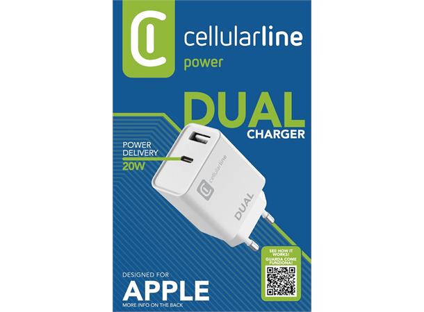 Dual Charger Apple 20W 220V-lader for Apple