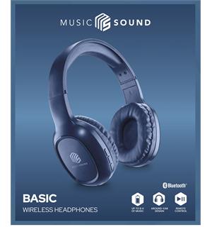 Musicsound Wireless Headphones, Blue Hodetelefoner med blåtann 