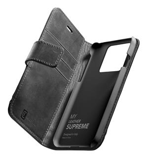 Supreme Leather Case, Black iPhone 13 
