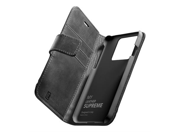 Supreme Leather Case, Black iPhone 13