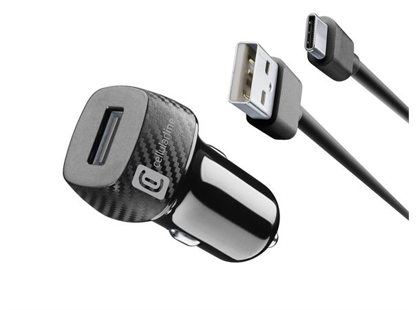Adaptive Fast Car Charger Kit 15W 12/24 V ladekit for Samsung, Type-C